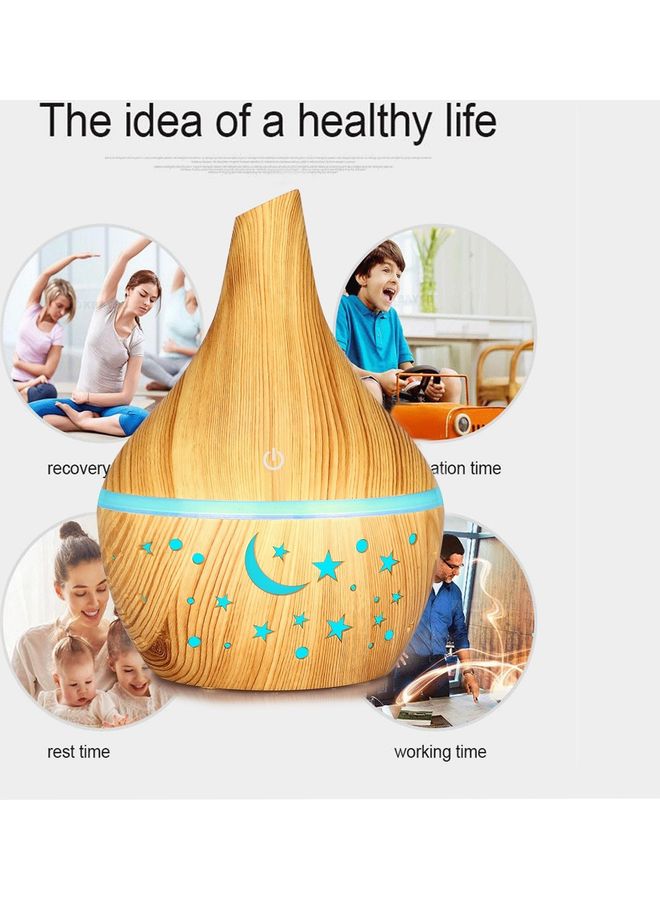 Aroma Diffuser 300ML Aromatherapy Essential Oil Light Brown 15.5x11x11cm - Image 3