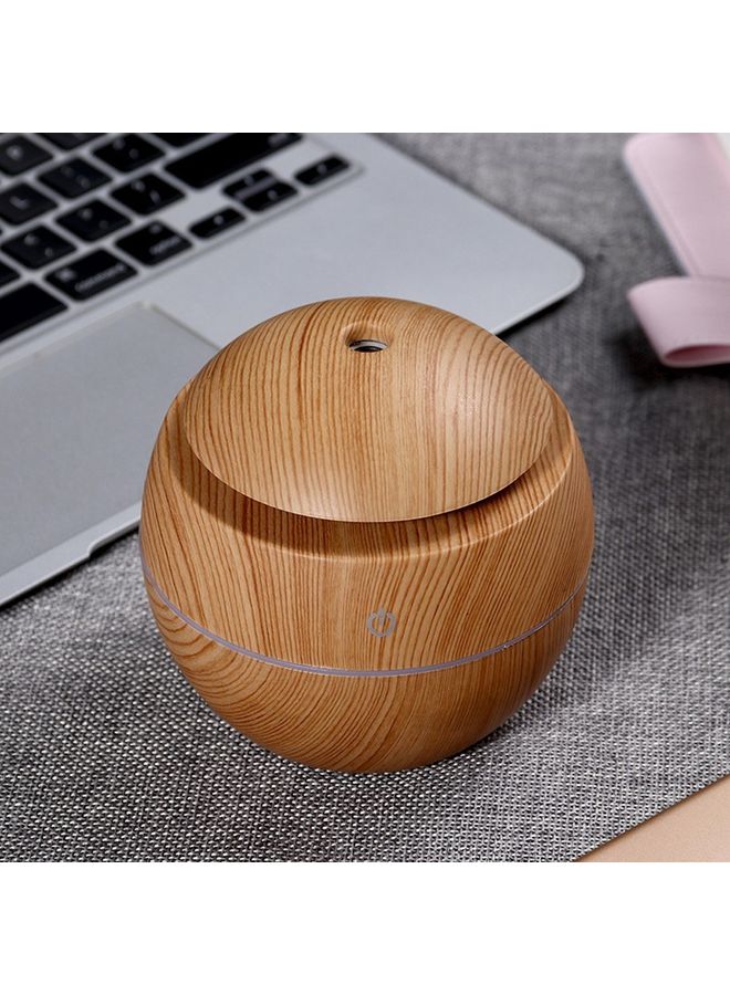 Generic Portable USB Wood-Grain LED Night Lamp Humidifier Brown 10x9.5cm  - Image 4