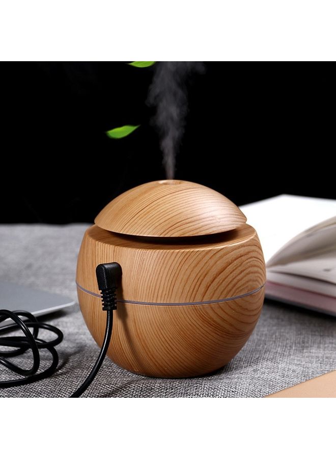 Generic Portable USB Wood-Grain LED Night Lamp Humidifier Brown 10x9.5cm  - Image 5