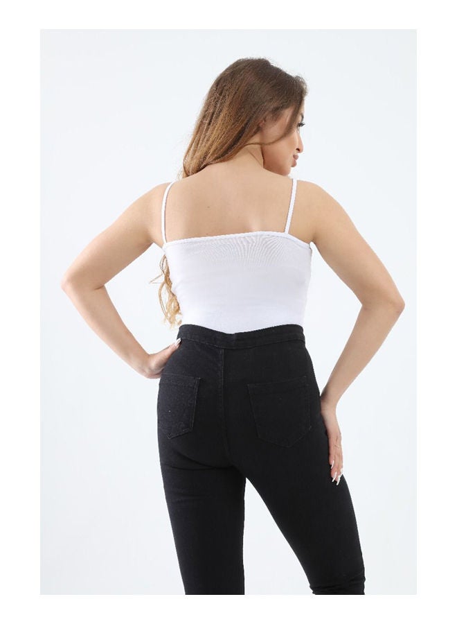 Carina T-Shirt Round Neck SS (V) White - Image 3