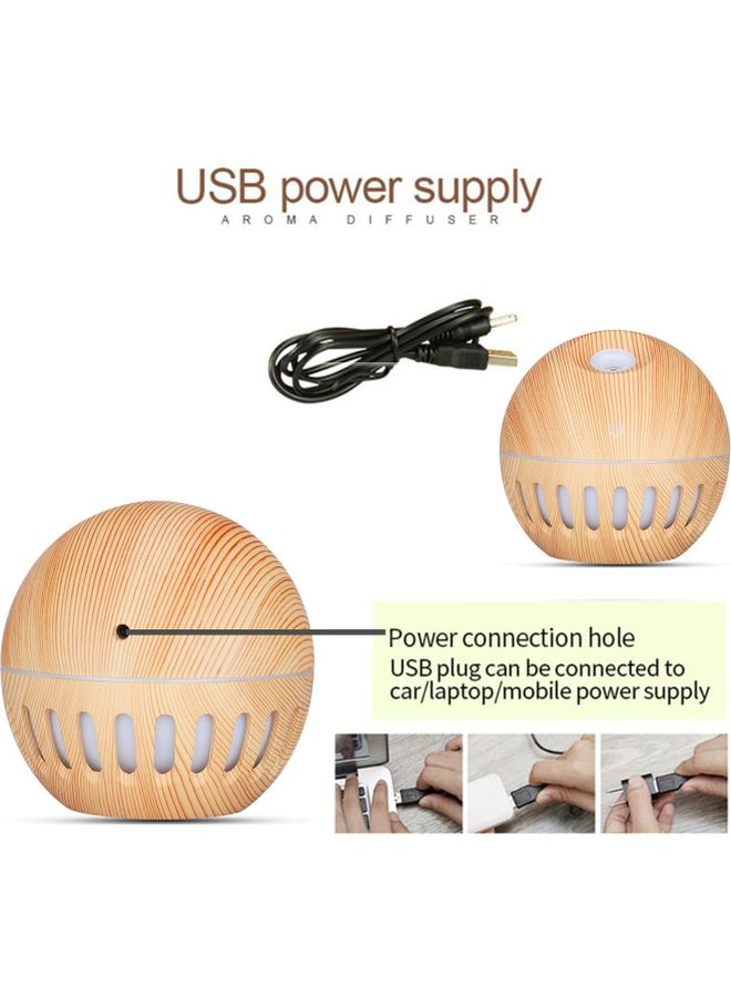 Generic Aromatherapy Essential Oil Diffuser Humidifier Dark Brown 10.5*10*10cm  - Image 2