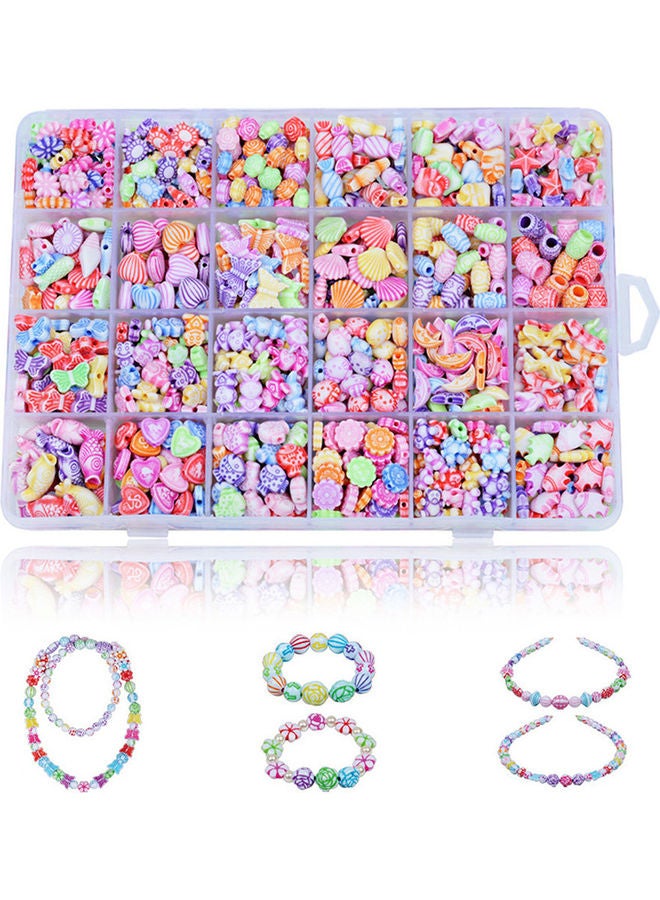 SAPU 24-Type of Different Mixed Shape Acrylic Beads with Box  - Image 1