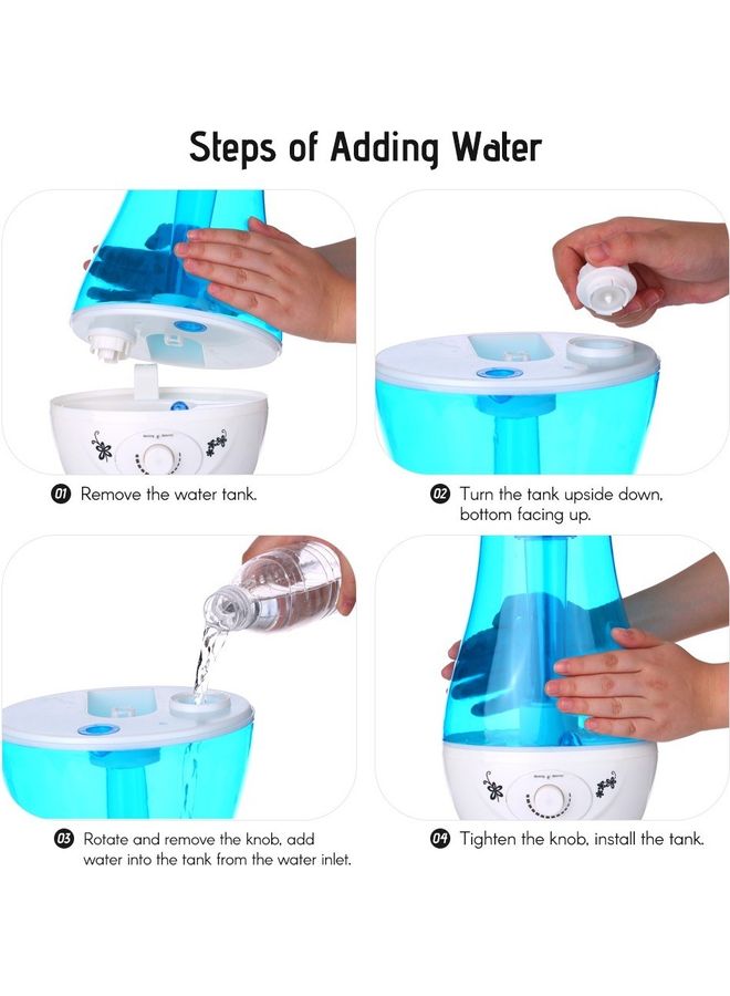 Cool Mist Humidifier Blue 31x18x18cm  - Image 3