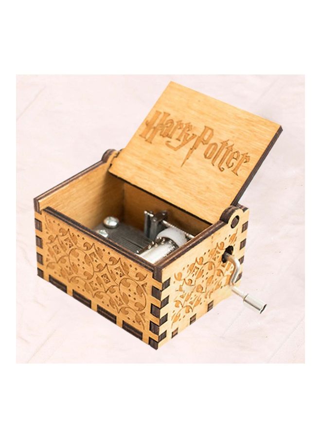 صندوق موسيقى خشبي منقوش بتصميم عتيق - Image 1