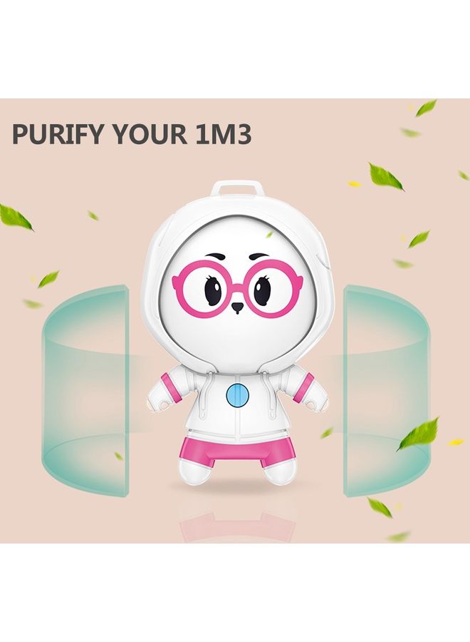 Generic Portable Mini Anion Air Purifier Wearable White/Pink 10x10x5.5cm  - Image 5