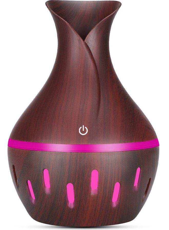 Generic Aroma Diffuser 300ML Aromatherapy Essential Oil Dark Brown 15.5x11x11cm  - Image 3