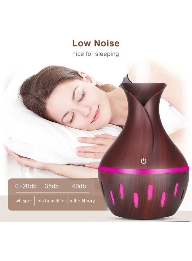 Generic Aroma Diffuser 300ML Aromatherapy Essential Oil Dark Brown 15.5x11x11cm  - Image 5