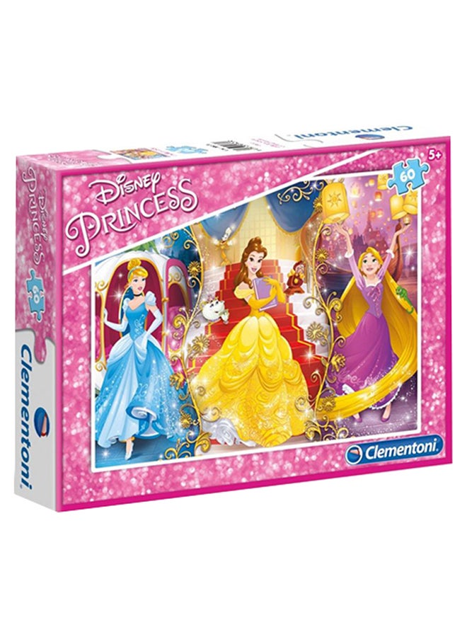 Clementoni 60-Piece Disney Princesses Shaped Puzzle Set - Image 1