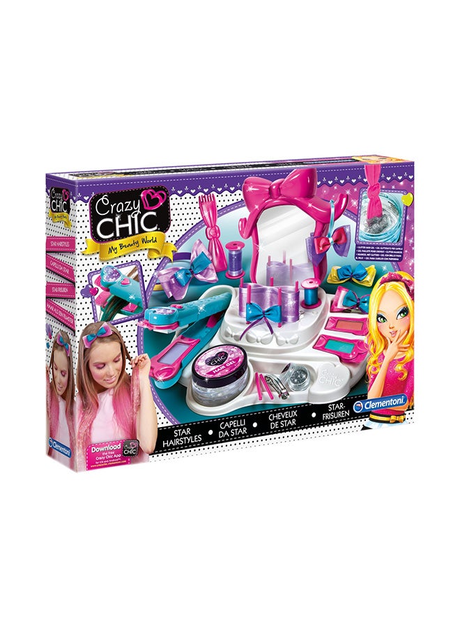 Clementoni Crazy Chic Hairstyle Kit 45.1x7x31.1cm - Image 1