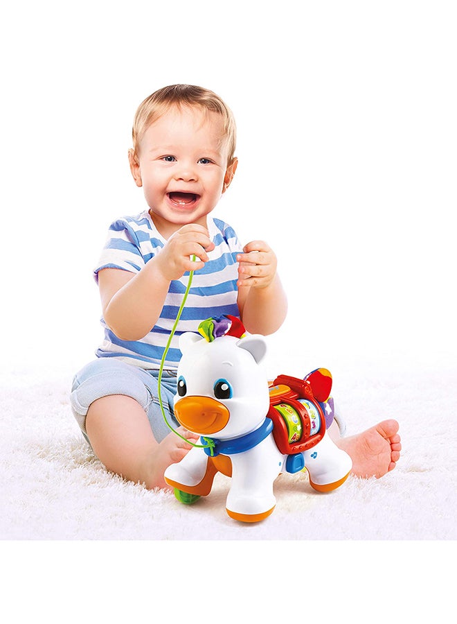 كلمينتوني مجموعة ألعاب للأطفال بتصميم مهر تعمل بالسحب مكونة من 6 قطع 26x22x13سم - Image 5