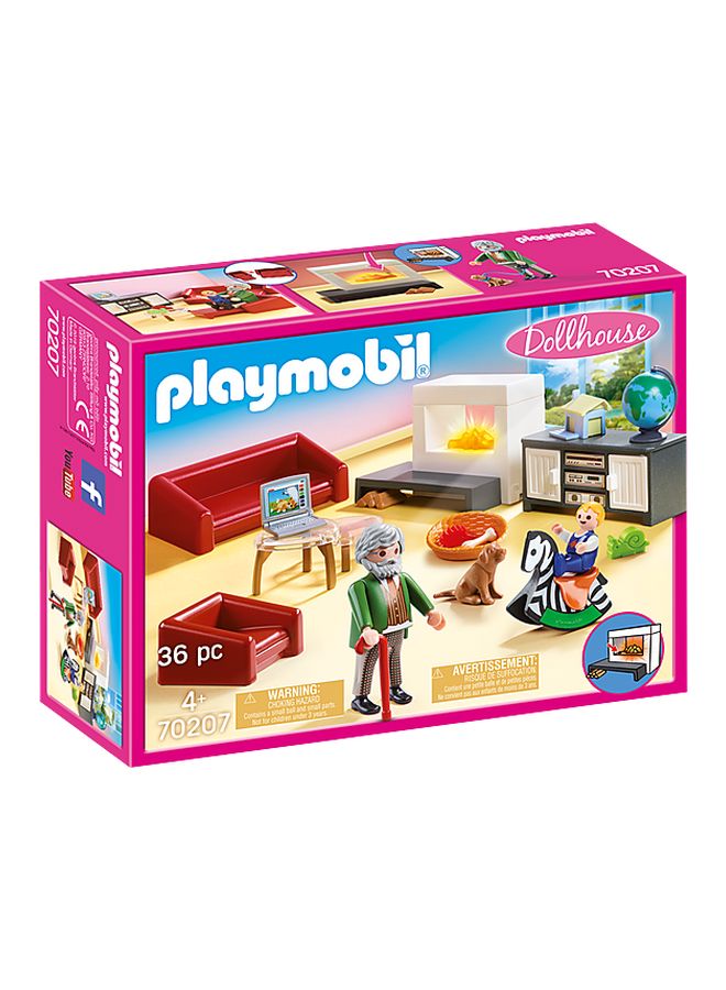 بلاي موبيل مجموعة بناء وتركيب لغرفة معيشة مريحة، مكونة من 36 قطعة، طراز 70207 70207 أكبر من 4 سنوات - Image 1