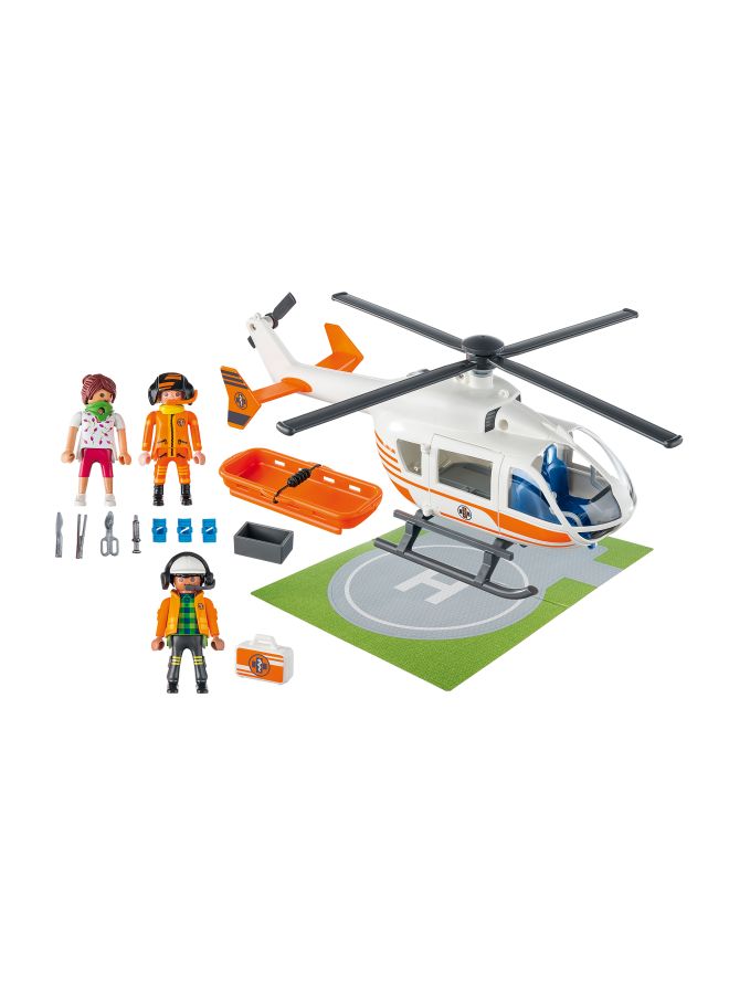Playmobil 38-Piece City Life Rescue Helicopter Playset 70048 2.95x17.3cm  - Image 2