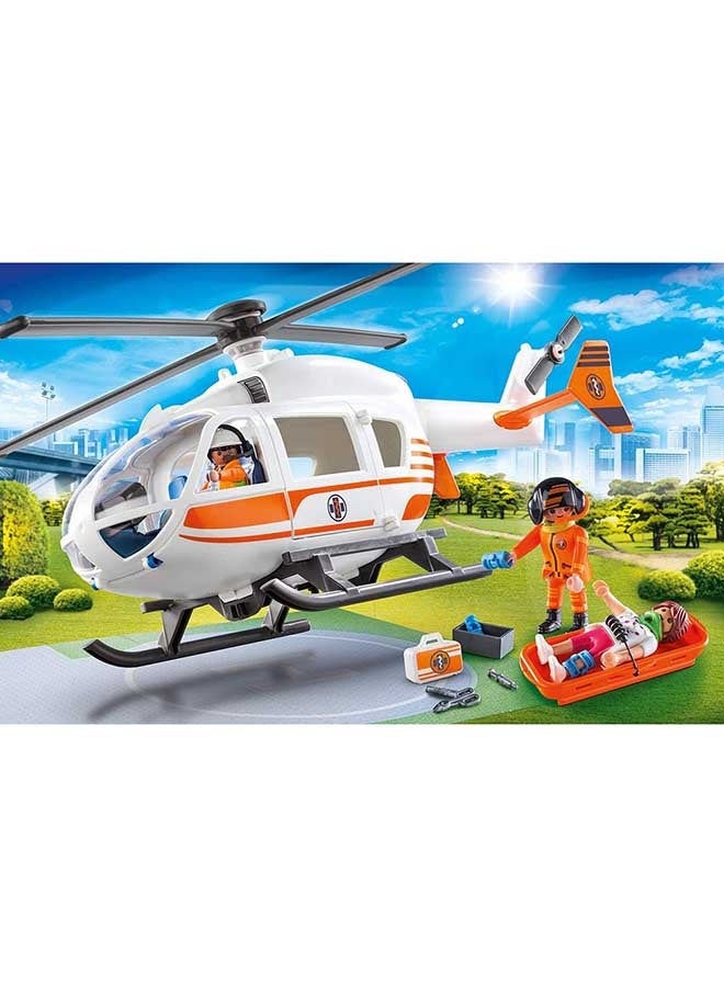 Playmobil 38-Piece City Life Rescue Helicopter Playset 70048 2.95x17.3cm  - Image 3