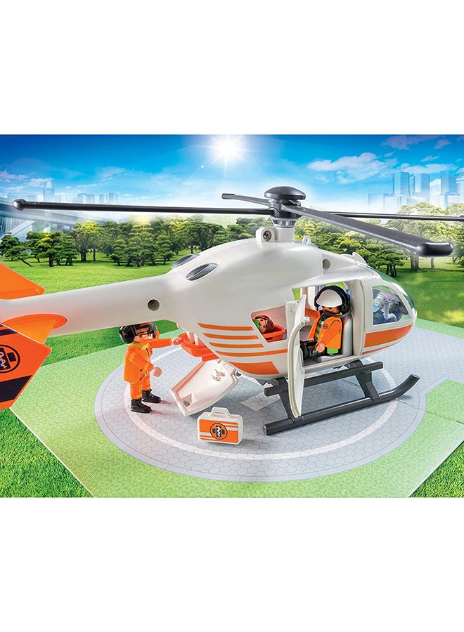 Playmobil 38-Piece City Life Rescue Helicopter Playset 70048 2.95x17.3cm  - Image 5