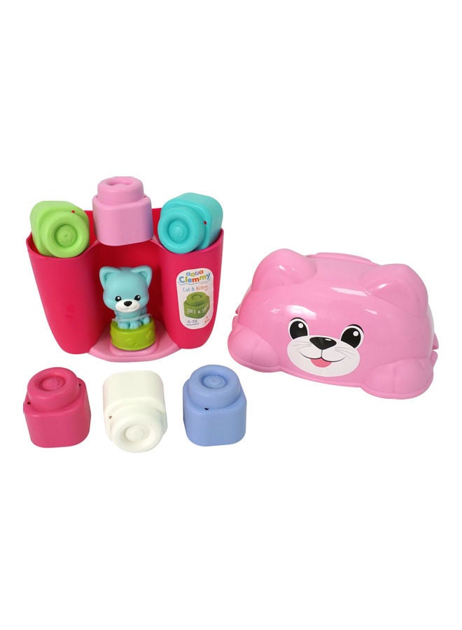 Clementoni - 7-Piece Cat and Kitty Blocks Set 14x20x19cm - Image 1