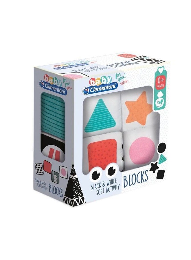 Clementoni - 4-Piece Soft Activity Blocks 9.00x20.00x22.00cm - Image 1