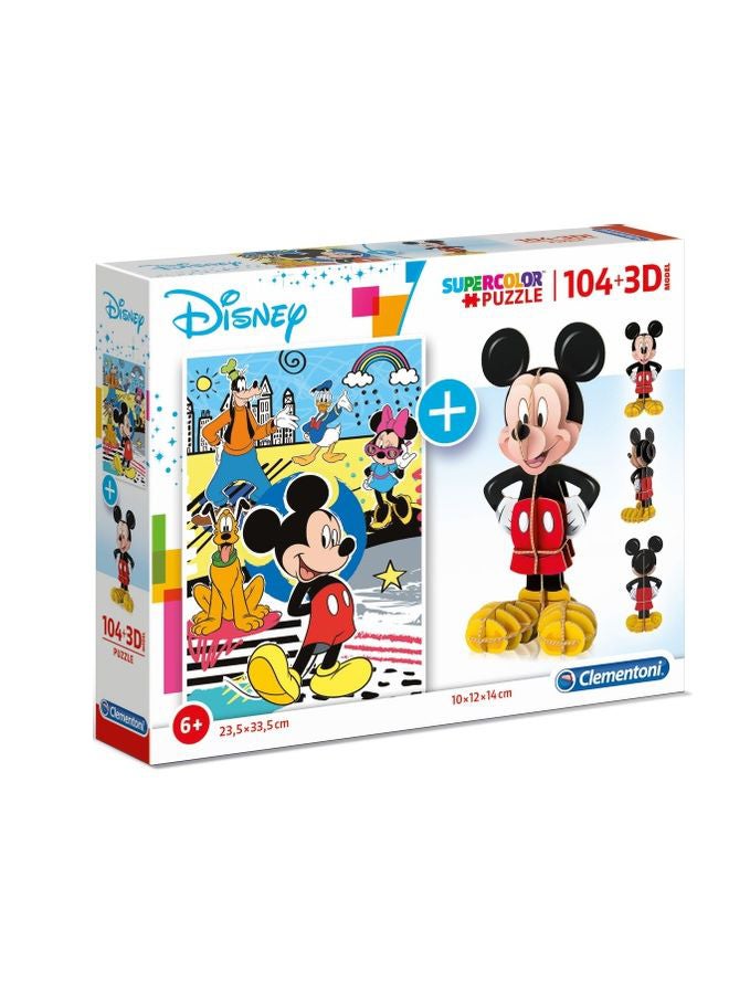 Clementoni 3D Puzzle Mickey Mouse Toy 31x6x24.5cm - Image 1