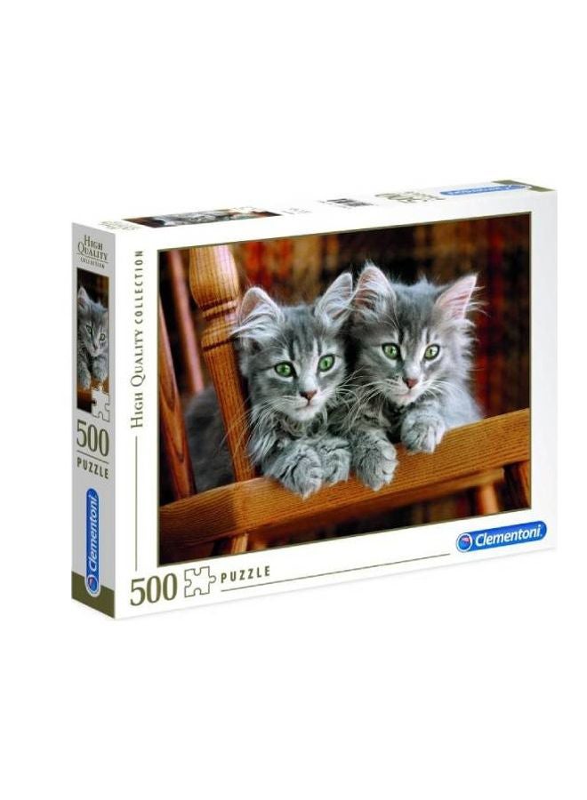 كلمينتوني أحجية قطع تركيب هاي كواليتي كولكشن على شكل قطط صغيرة من 500 قطعة - Image 1