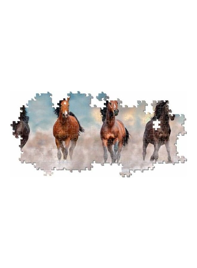 Clementoni 1000-Piece High Quality Collection Panorama Puzzle Horses 98*33cm - Image 2