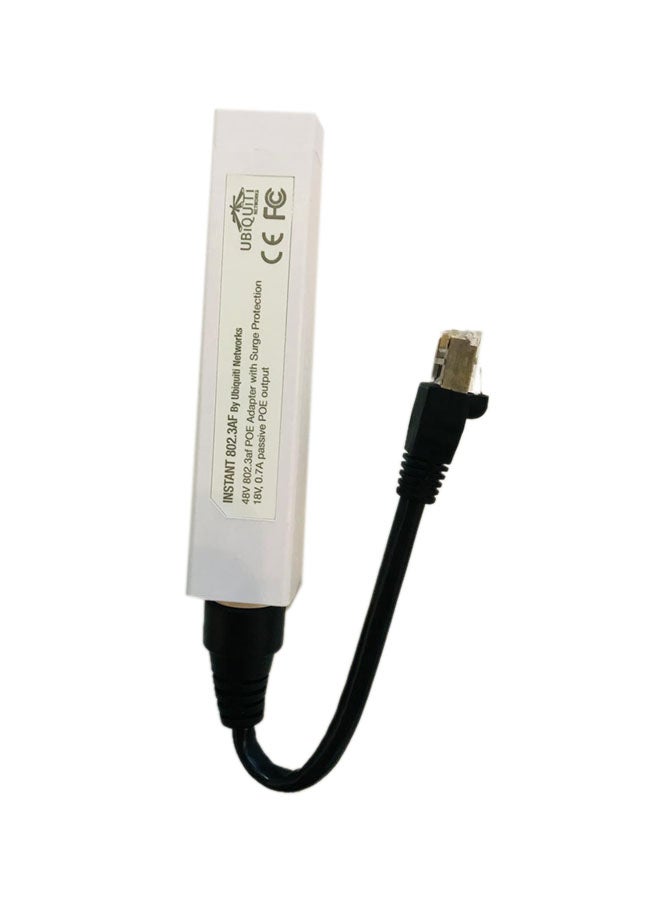 UBIQUITI Instant 802.3AF Outdoor 48V POE Adapter White  - Image 1