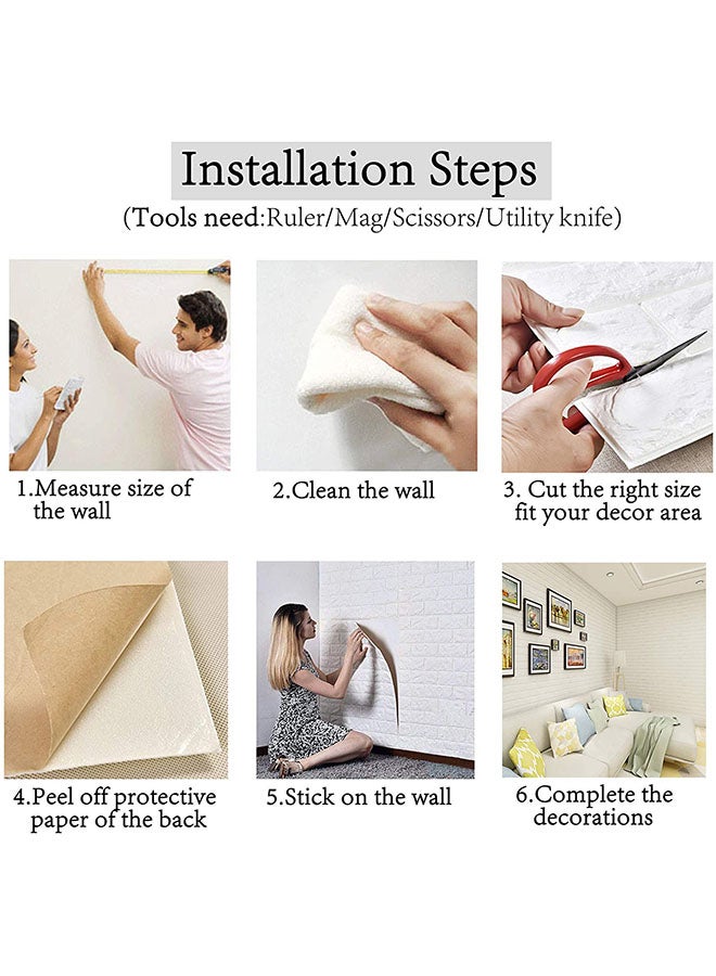 Cool Baby 10-Piece 3D Wall Stickers White - Image 3