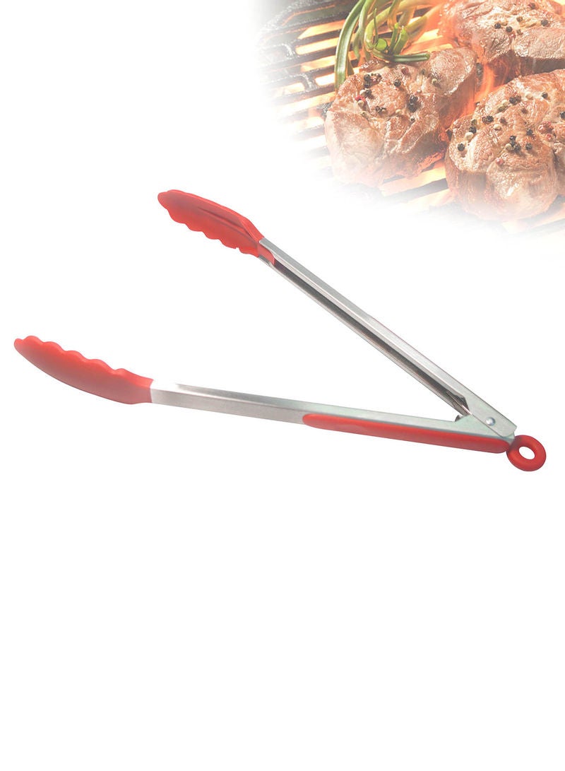 Amal 3-Piece Food Tong And Oil Brush Set Red - Image 4