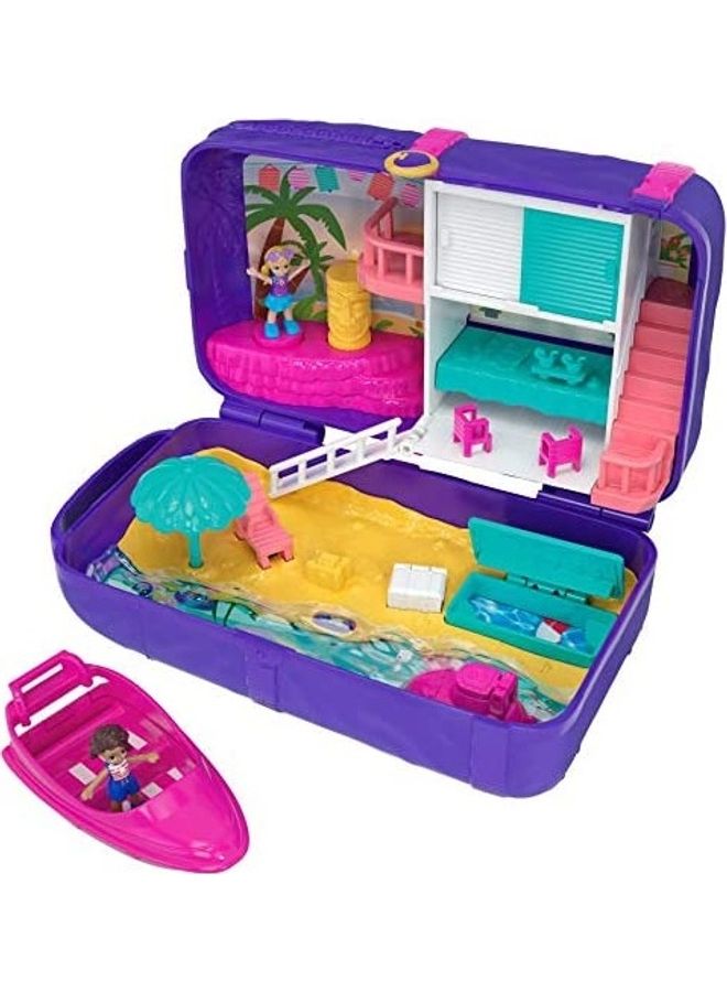 Mattel Games - Polly Pocket Hidden Places Vibes Backpack with Beach Theme - Image 1
