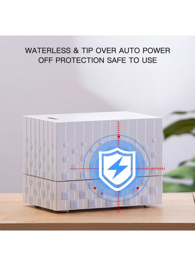 Generic Ultrasonic Aroma Diffuser Humidifier Cube White 16x12x11cm  - Image 4