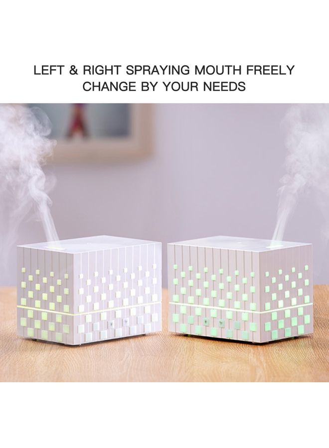Ultrasonic Aroma Diffuser Humidifier Cube White 16x12x11cm