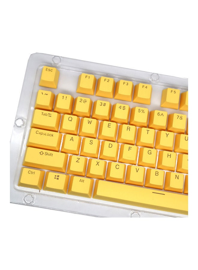 104-Keys PBT Pudding Keycaps for Mechanical Keyboard Yellow - Image 2