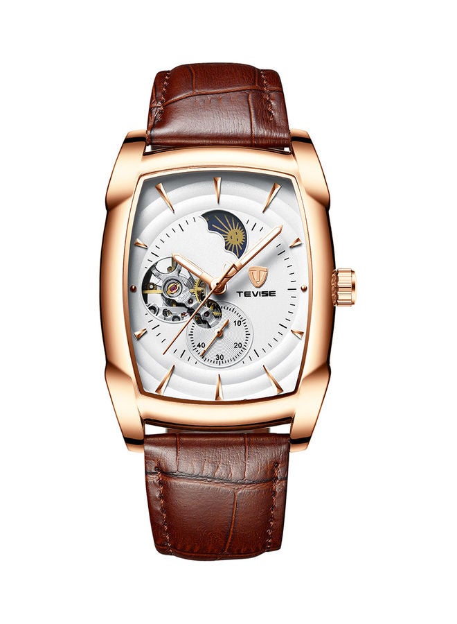 Tevise Men's Automatic Mechanical Watch - 36 mm - Brown