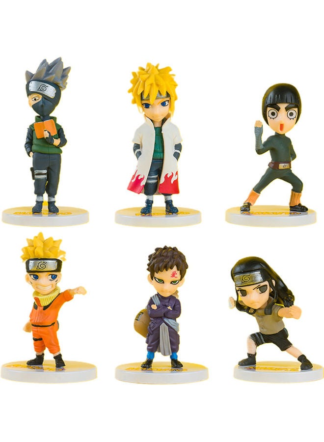 6-Piece Anime Action Model Naruto Sasuke Design - Image 1
