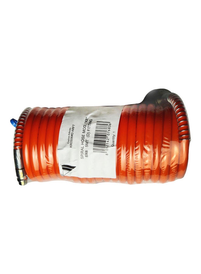 Gentlin Spiral Air Hose With Fittings Orange 5meter - Image 2