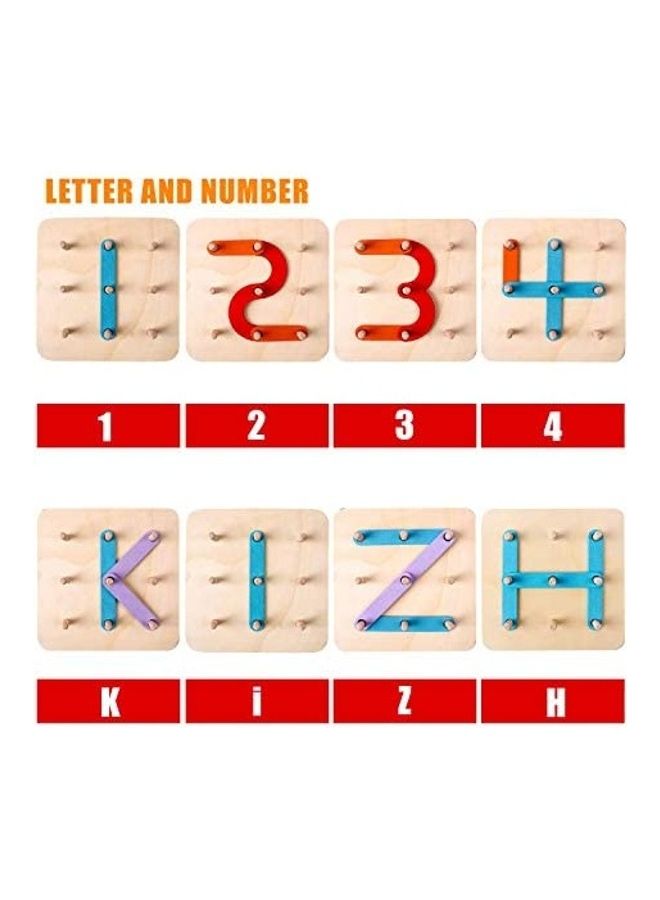 كيزه Wooden Letter And Number Construction Activity Set - Image 2
