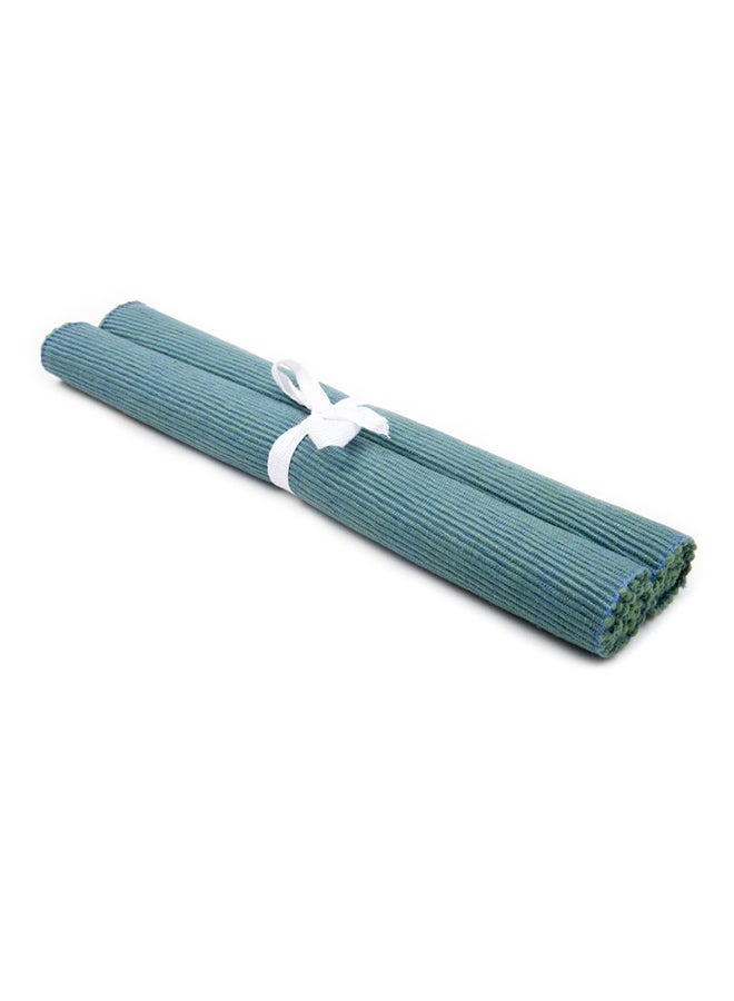 Dream Decor 2-Piece Checked Pattern Kitchen Ribbed Blue/Green 33x48cm - Image 3