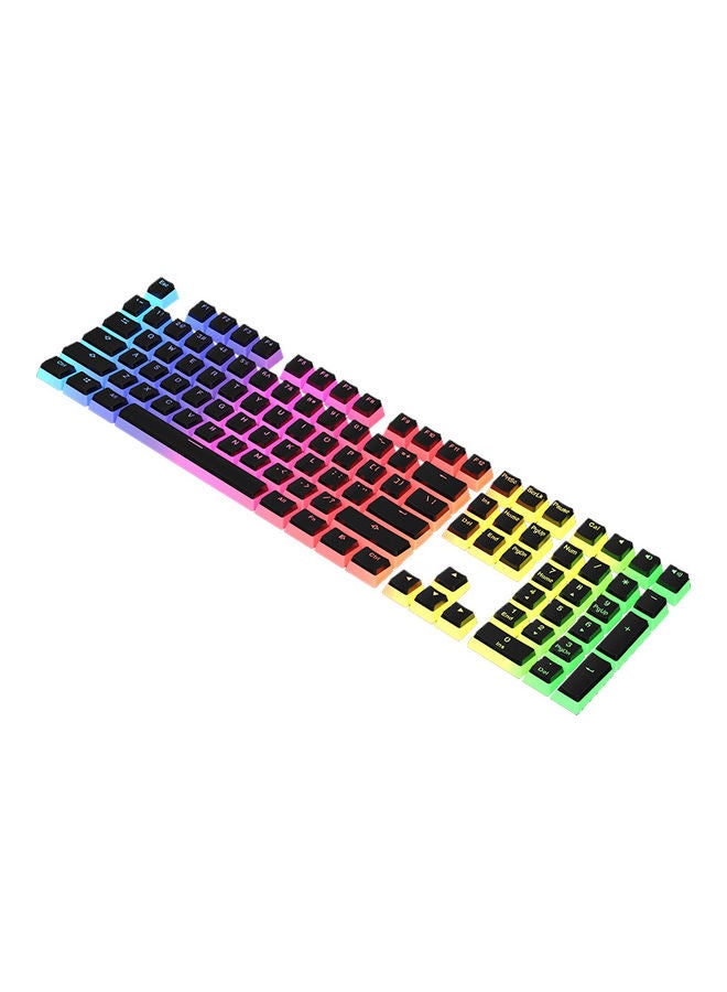 Ajazz - 108-Keys PBT Pudding Keycaps for Mechanical Keyboard Black - Image 1