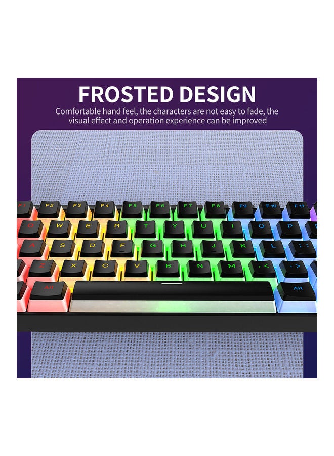 Ajazz - 108-Keys PBT Pudding Keycaps for Mechanical Keyboard Black - Image 1