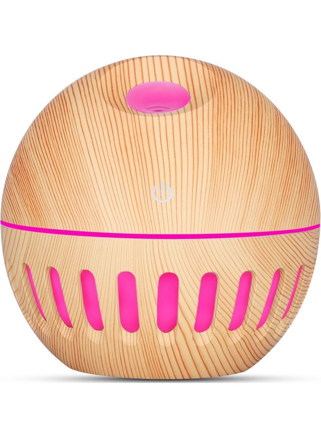 Aromatherapy Essential Oil Diffuser Humidifier Light Brown 10.5x10x10cm - Image 1
