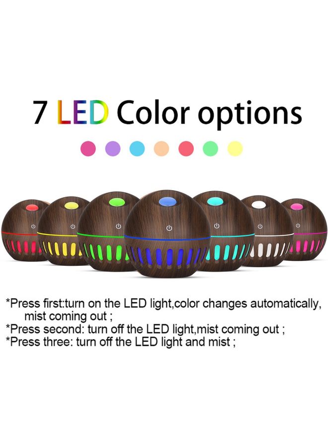 Aromatherapy Essential Oil Diffuser Humidifier Light Brown 10.5x10x10cm - Image 3