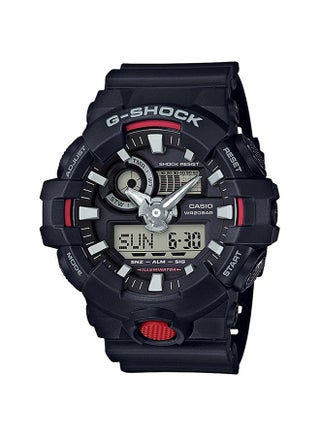 ساعة يد بعقارب ورقمية مع سوار من الراتنج طراز GA-700-1ADR men