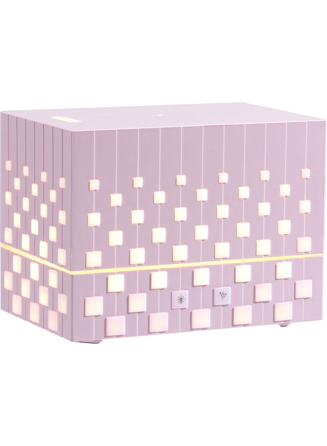 Generic Ultrasonic Aroma Diffuser Humidifier Cube Pink 16x12x11cm  - Image 1