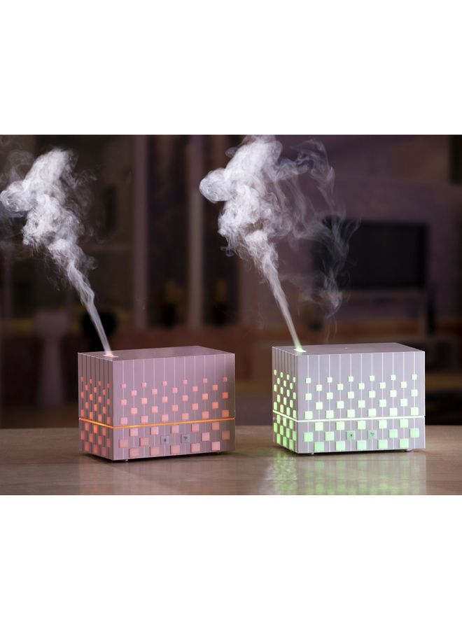 Generic Ultrasonic Aroma Diffuser Humidifier Cube Pink 16x12x11cm  - Image 3