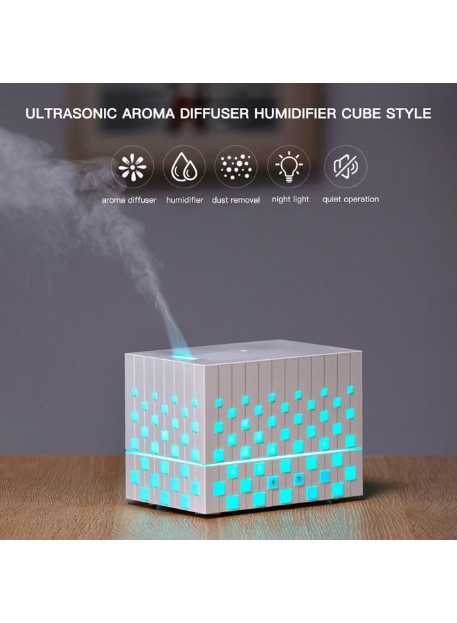 Generic - Ultrasonic Aroma Diffuser Humidifier Cube Pink 16x12x11cm - Image 1