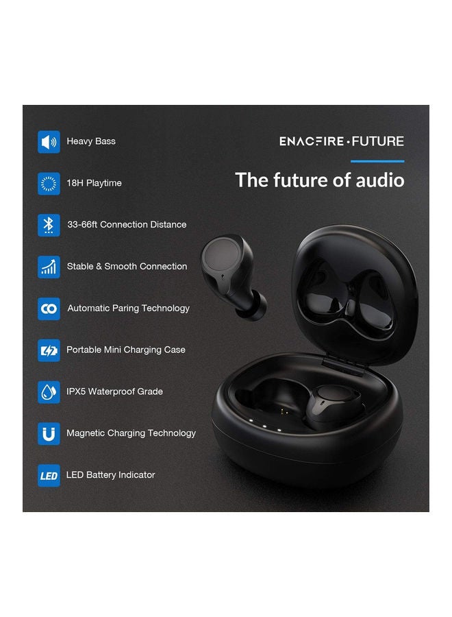 ENACFIRE - Future Wireless Earbuds Black - Image 1