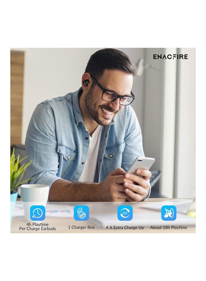 ENACFIRE - Future Wireless Earbuds Black - Image 1