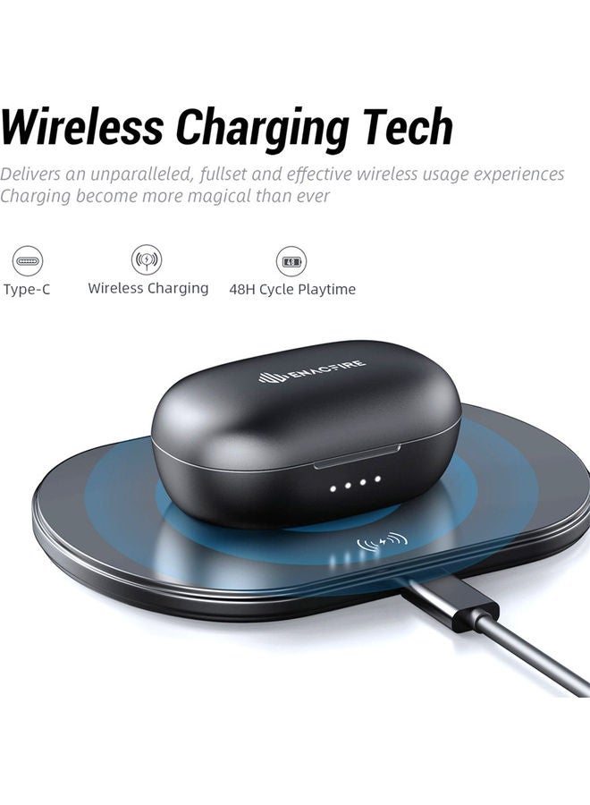 ENACFIRE - E60 Wireless Earbuds Black - Image 1