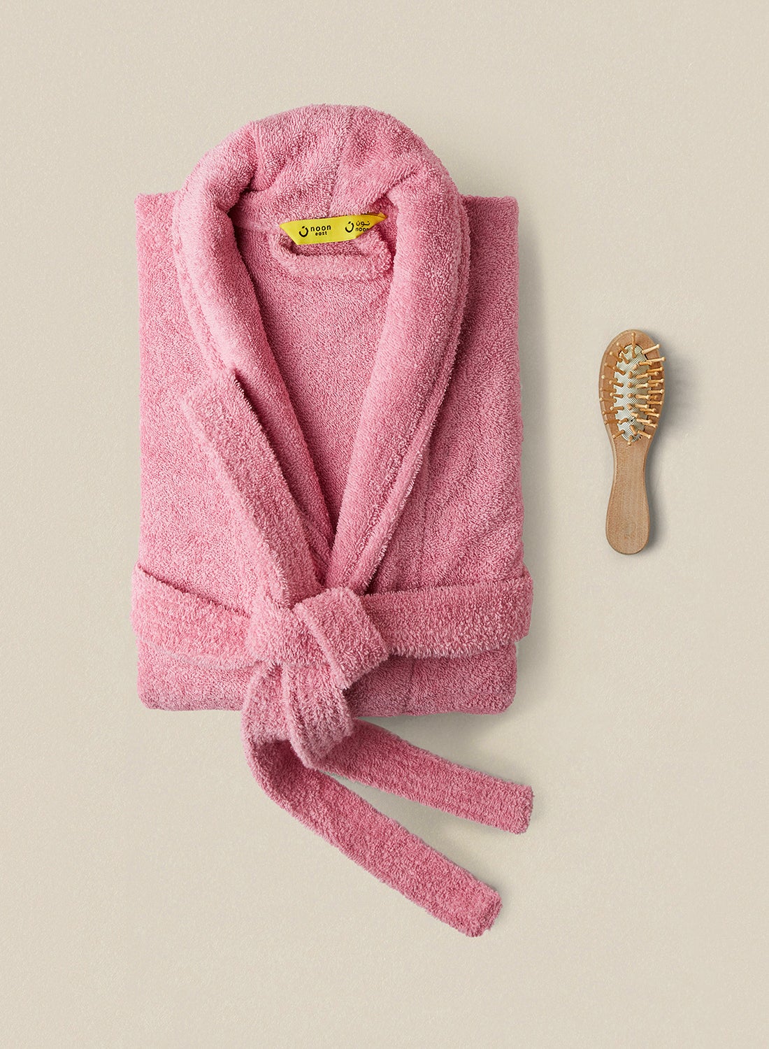Bathrobe - 400 GSM 100% Cotton Terry Silky Soft Spa Quality Comfort - Shawl Collar & Pocket - Pink Color - 1 Piece 