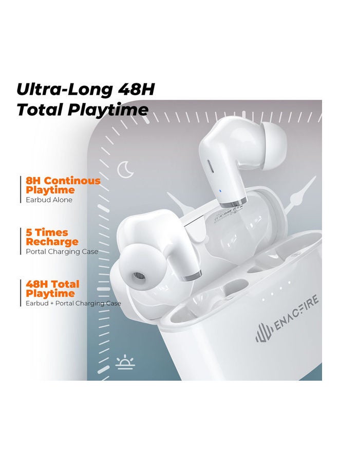 ENACFIRE - E90 Wireless Earbuds White - Image 1