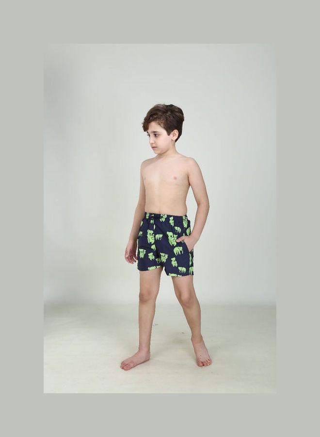 Pavone Elephants Pattern Swim Short Multicolour  - Image 2