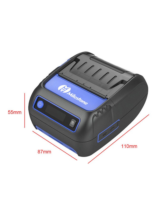 طابعة حرارية لطباعة الايصالات والبطاقات أسود/أزرق - Image 5